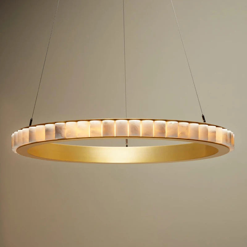LED Marble Stainless Steel Gold Black round Hanging Lamps Lustre Pendant Lights.Pendant Lamp.Pendant Light for Living Room
