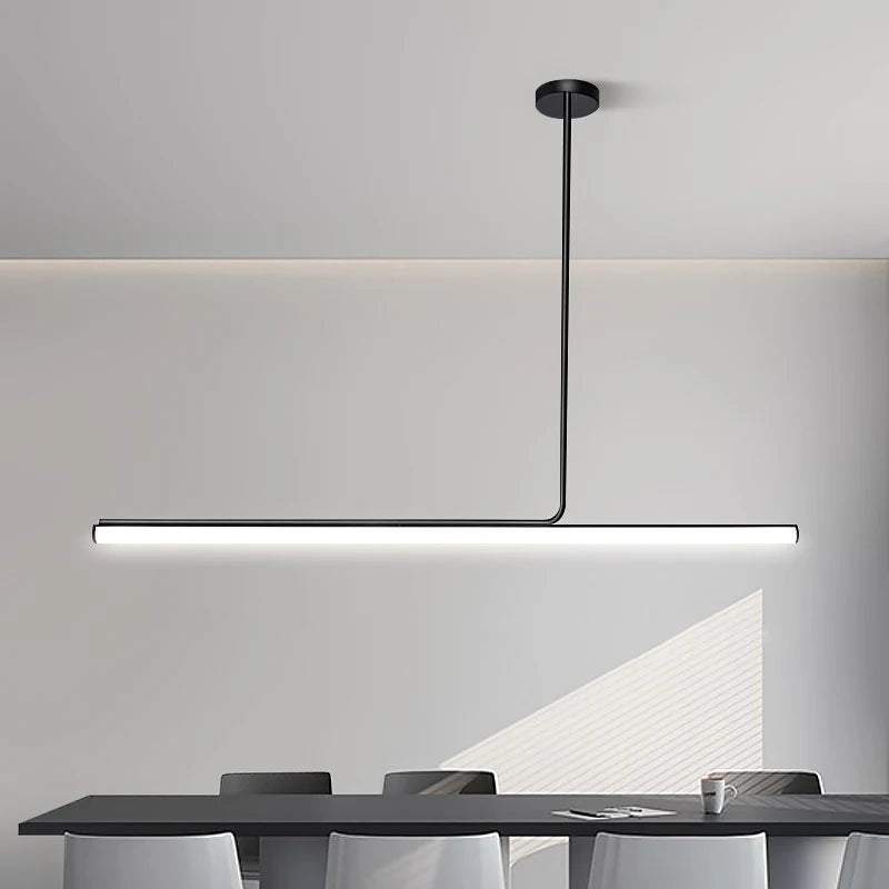 Modern Minimalist Line Led Chandeliers Lamp for Living Room Dining Room Bedroom Pendant Lights Tube Kitchen Room Decor Lighting