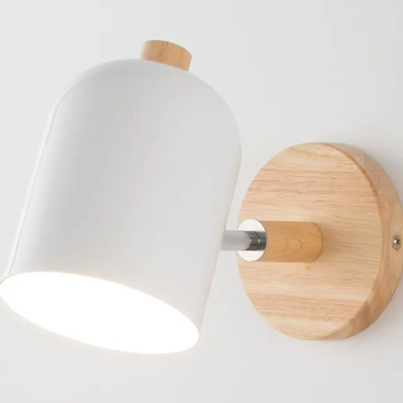 Room Wall Lights Wall Decor Nordic Bedside Wall Lamps Macaroon Steering Head Wood Hanging Sconce Living/Bedroom Reading Lighting