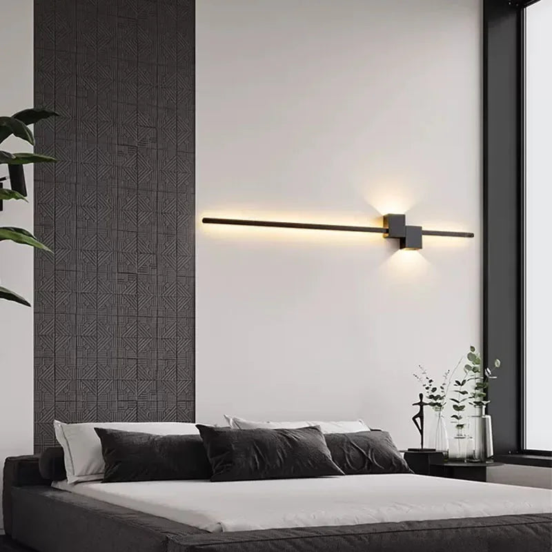Nordic Lamp Minimalist LED Wall Lights Aluminium Living Room Bedroom Sconce Home Decor Art Design Free Collocation Dropshipping