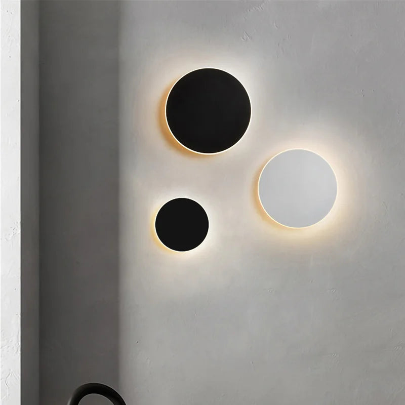 Round Wall Light Sensor Simple Bedroom Bedside Btaircase Corridor Porch Aisle Lamp Touch Dimming Lamps LED Human Body Induction