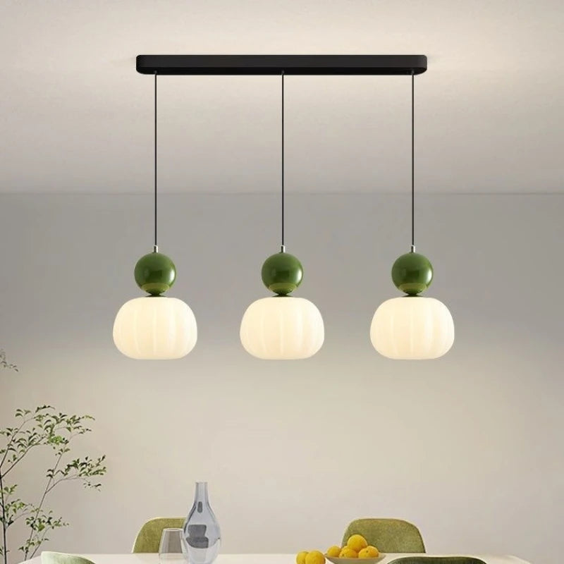 Cream Style Bedroom Pendant Lamp Simple Children'S Bedside Lamp Modern Creative Pumpkin Light Nordic Restaurant Lighting Fixture