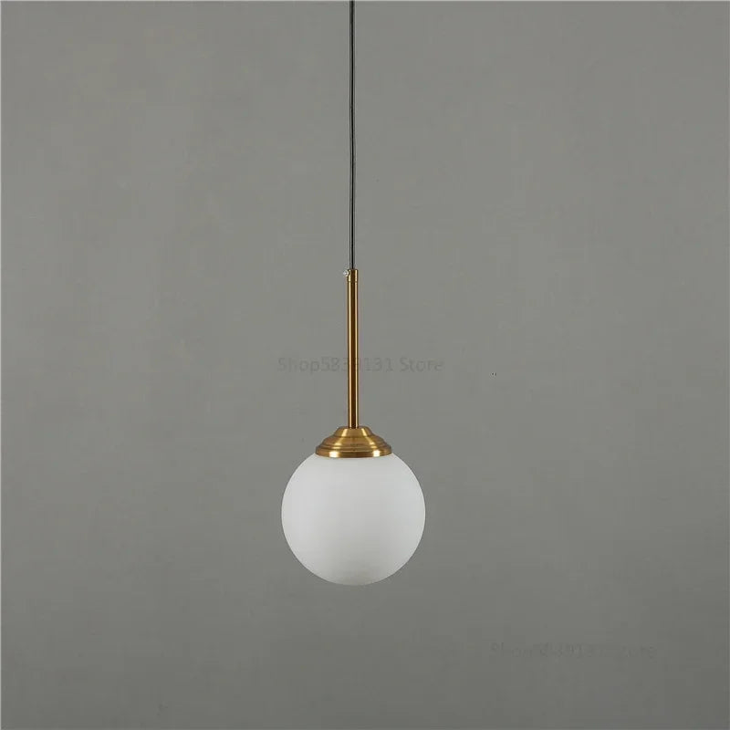 Nordic Modern LED Hanging Lamp Glass Pendant Lights for Kitchen Dining Room Bedroom Nordic Pendant Lamps Home Lighting Fixtures