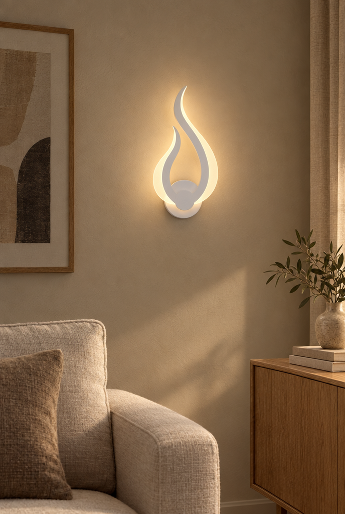 Flamformad LED-vägglampa