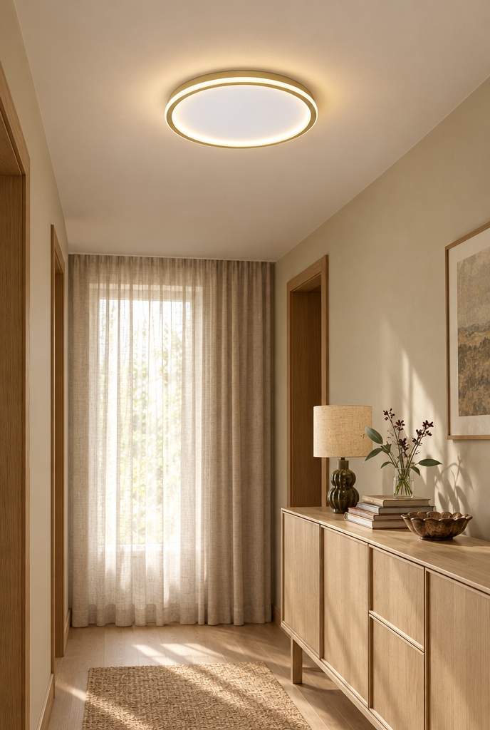 Hemton – rund LED-plafond med ljusring
