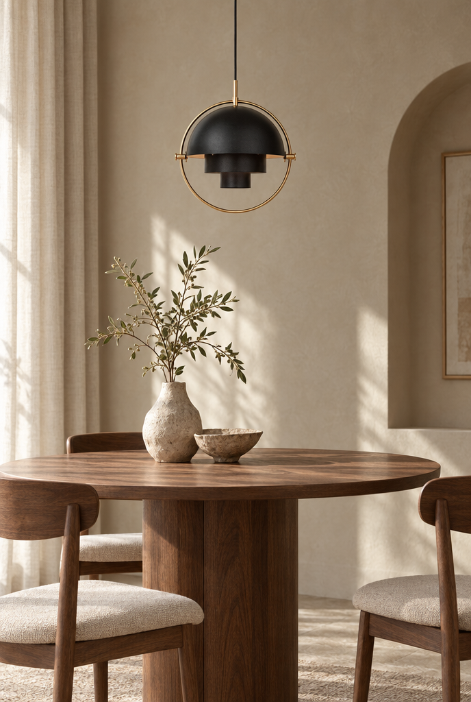 Hemton – pendellampa med vridbar kupol och ring