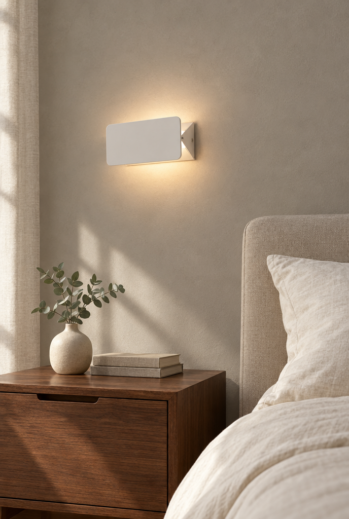 Hemton – justerbar rektangulär vägglampa