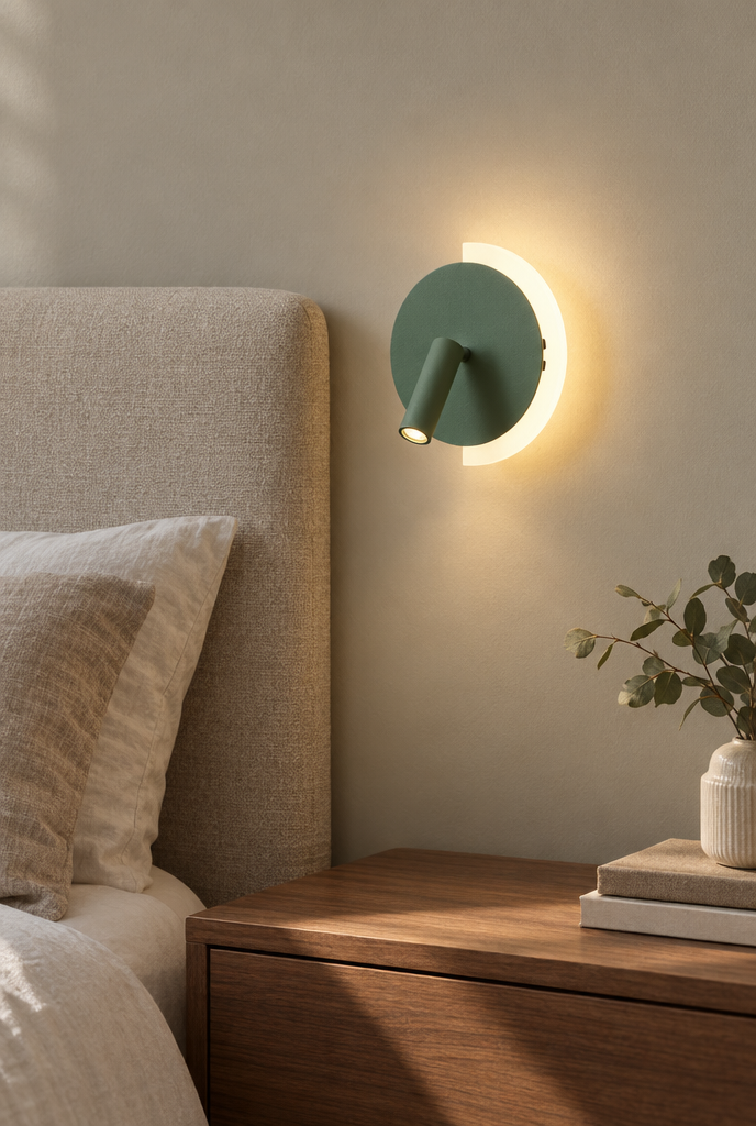 Vägglampa med riktbar lässpot