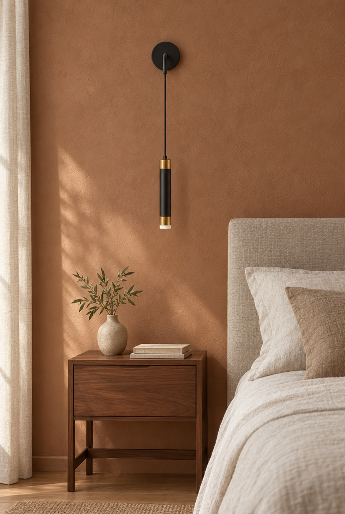 Hemton – vägglampa med hängande cylinder
