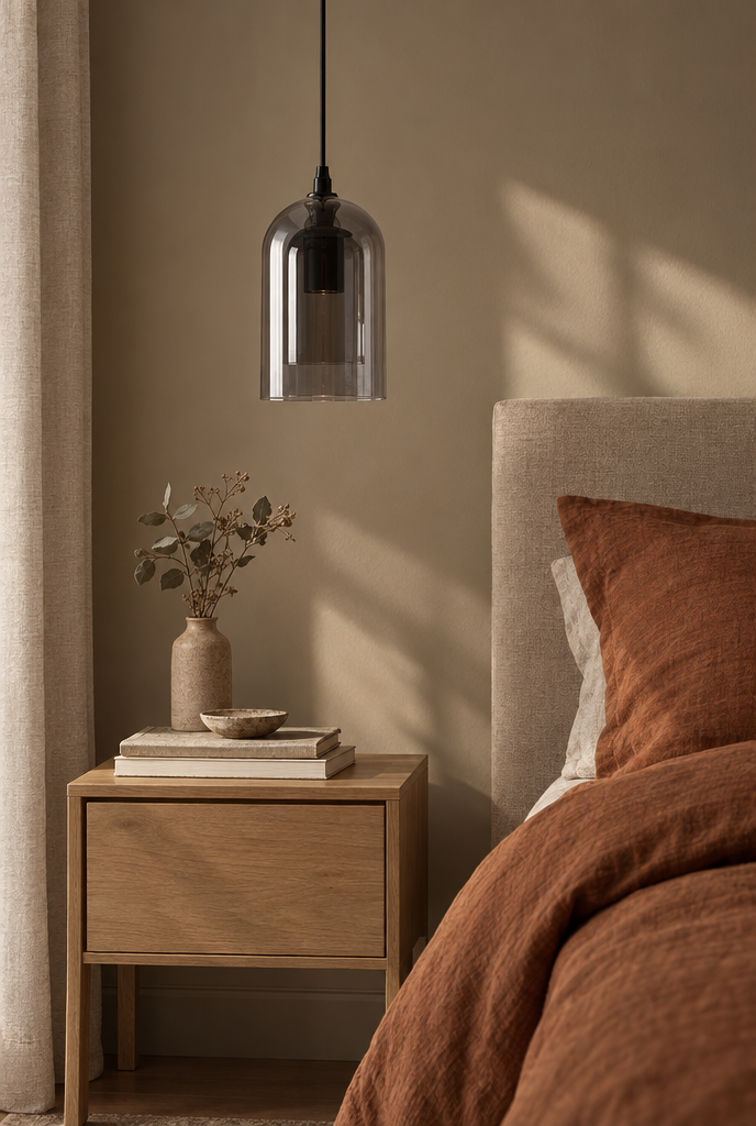Takpendel med klockformad glasskärm
