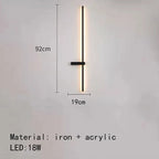 Nordic Lamp Minimalist LED Wall Lights Aluminium Living Room Bedroom Sconce Home Decor Art Design Free Collocation Dropshipping