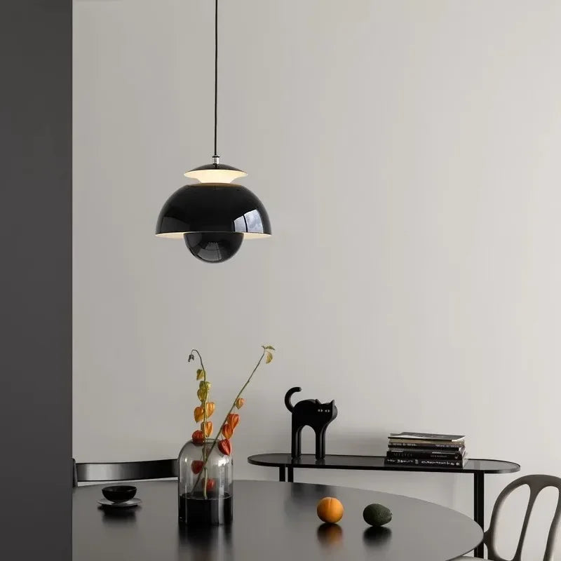 Modern Nordic Danish Designer LED Pendant Light Flower Bud Decor Art Hanging Chandeliers Lamp Home Bedroom Kitchen Bedside Light