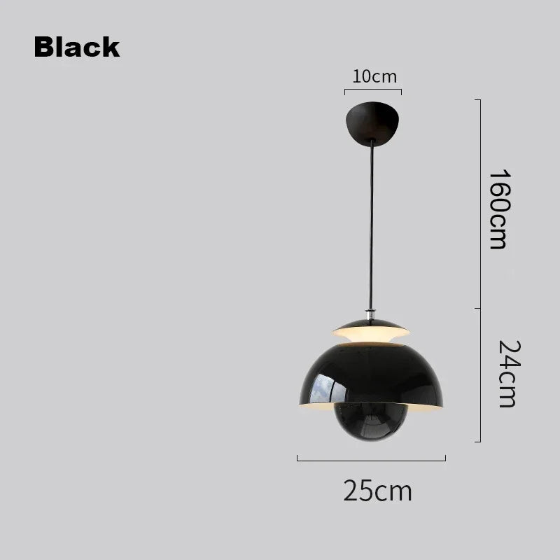 Modern Nordic Danish Designer LED Pendant Light Flower Bud Decor Art Hanging Chandeliers Lamp Home Bedroom Kitchen Bedside Light