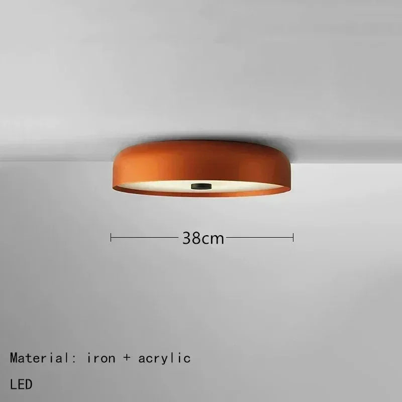 2025 Nordic round Ceiling Light Orange Minimalist Circle Lights for Kitchen Living Room Children'S Room Decor Hallway Aisle Lamp