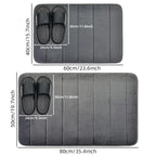 Bathroom Coral Velvet Anti-Skid Mat,Quick Water Absorption,Dry Machine Washing,Toilet Mat,Softcomfortable, Easy Mat Bathroom Use
