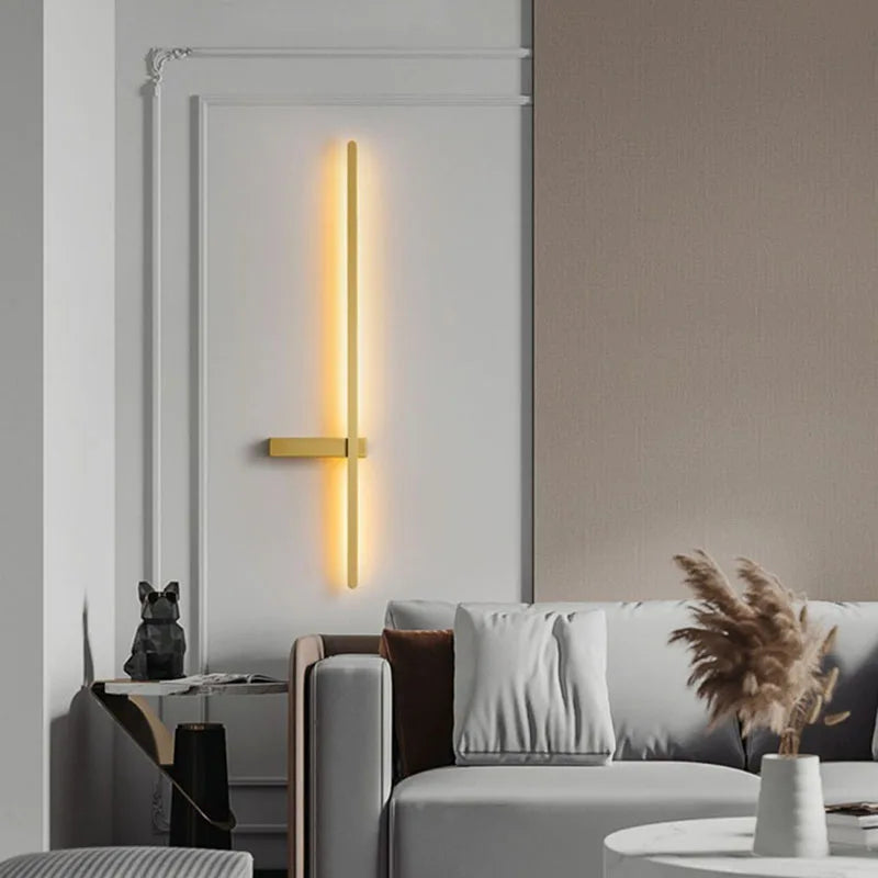 Nordic Lamp Minimalist LED Wall Lights Aluminium Living Room Bedroom Sconce Home Decor Art Design Free Collocation Dropshipping