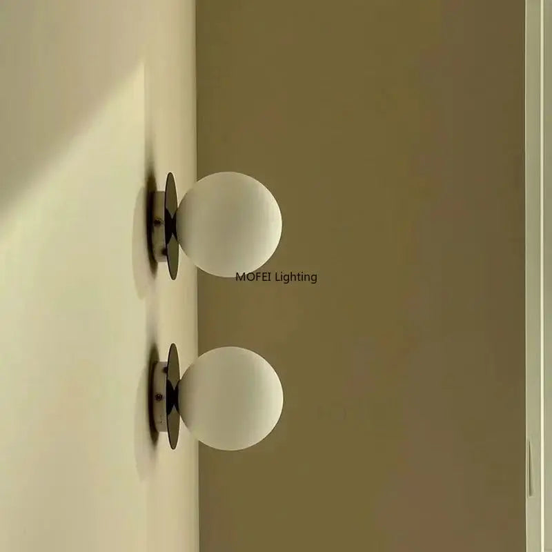 Nordic Globe Glass Wall Lamp Bathroom Mirror Front Minimalist Modern Bedroom Bed Sconce Lighting Fixtures Lamparas Home Decor