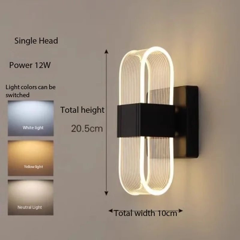 LED Nordic Wall Light Modern Minimalist Creativity Déco Chambre for Staircase Corridor Living Room Bedhead Luminaire Murale