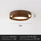 Nordic Walnut Wood LED Ceiling Chandelier for Living Dining Room Balcony Bedroom Lamp Home Decor Indoor Lighting Fixture