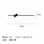 Nordic Lamp Minimalist LED Wall Lights Aluminium Living Room Bedroom Sconce Home Decor Art Design Free Collocation Dropshipping