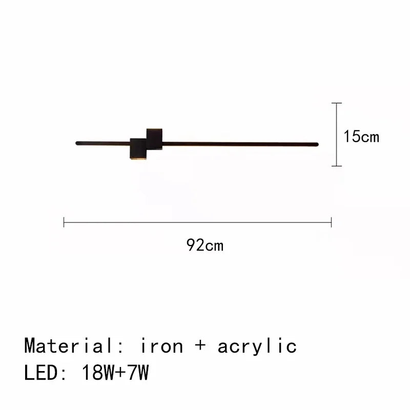 Nordic Lamp Minimalist LED Wall Lights Aluminium Living Room Bedroom Sconce Home Decor Art Design Free Collocation Dropshipping