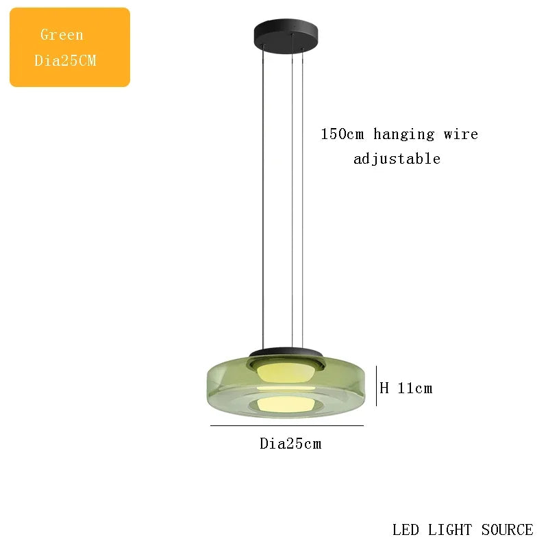 Italian Minimalist Glass Pendant Light Art Creative Modern Decoration LED Chandelier for Home Restaurant Bar Balcony Corridor