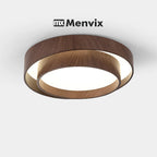Nordic Walnut Wood LED Ceiling Chandelier for Living Dining Room Balcony Bedroom Lamp Home Decor Indoor Lighting Fixture