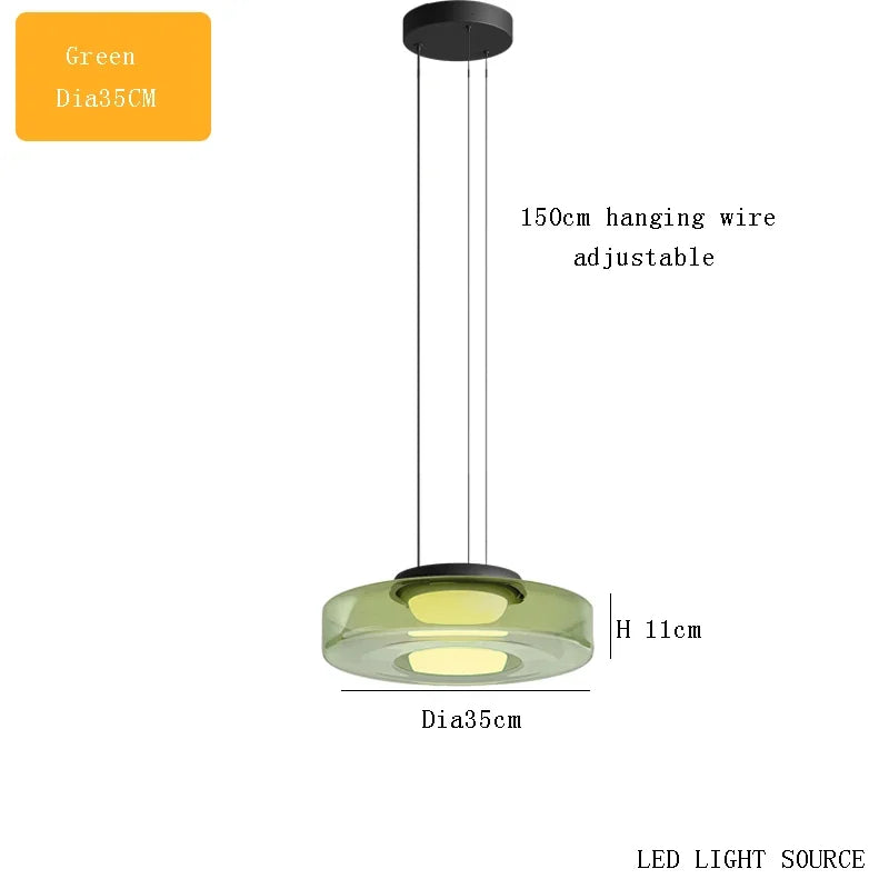 Italian Minimalist Glass Pendant Light Art Creative Modern Decoration LED Chandelier for Home Restaurant Bar Balcony Corridor