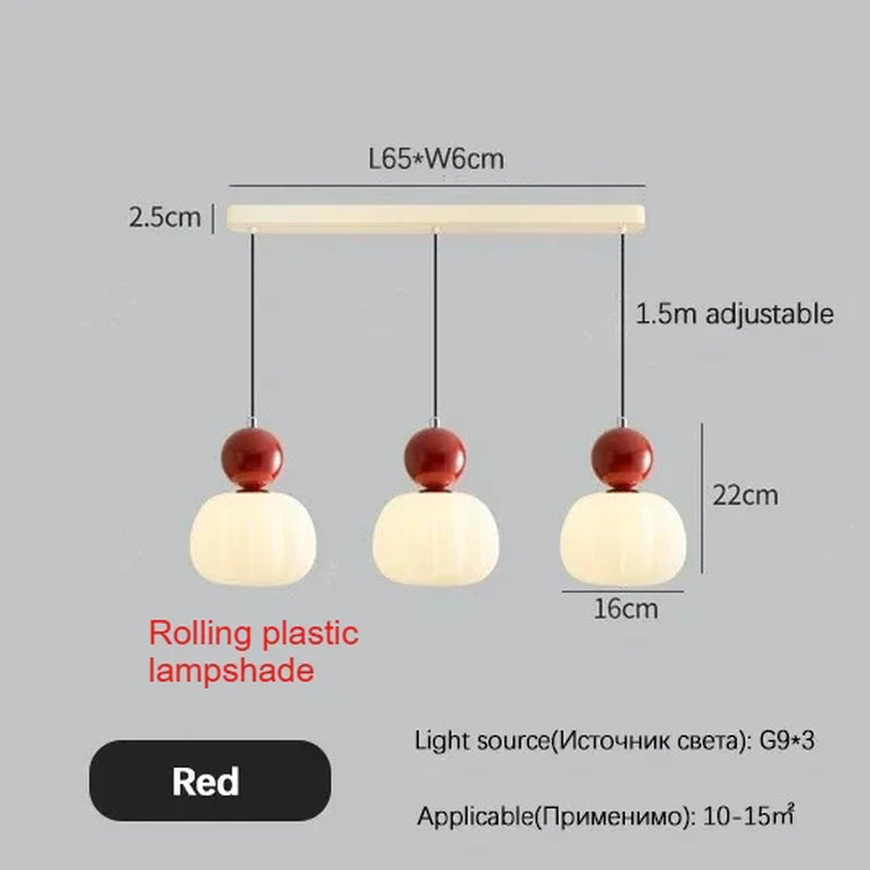 Cream Style Bedroom Pendant Lamp Simple Children'S Bedside Lamp Modern Creative Pumpkin Light Nordic Restaurant Lighting Fixture