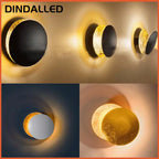 Eclipse-Shaped LED Wall Sconce Light for Bedroom Living Room Stair Hallway Bedside Indoor Modern Decorative Fixture