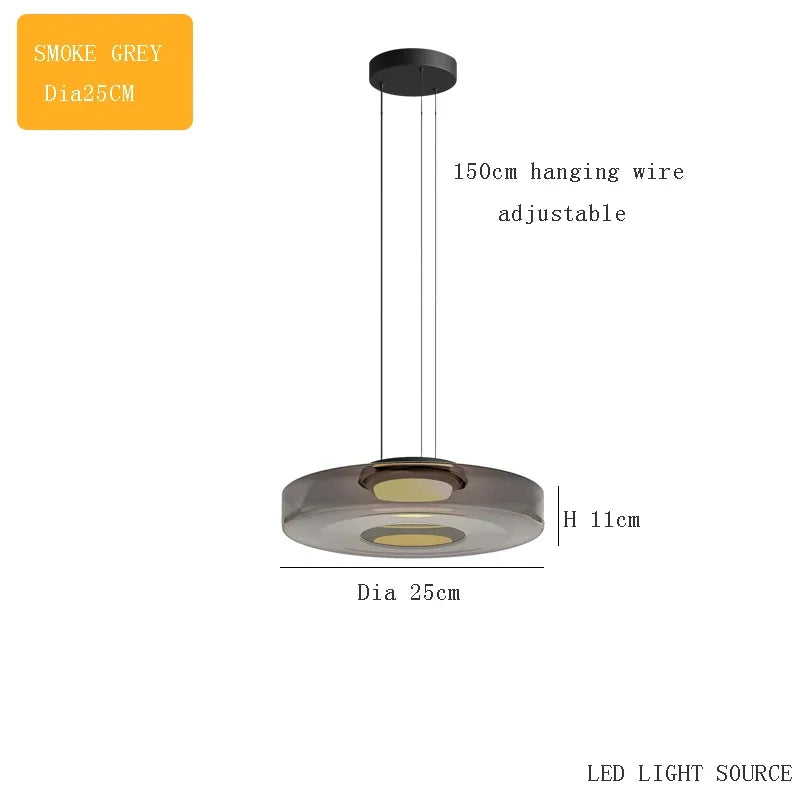 Italian Minimalist Glass Pendant Light Art Creative Modern Decoration LED Chandelier for Home Restaurant Bar Balcony Corridor