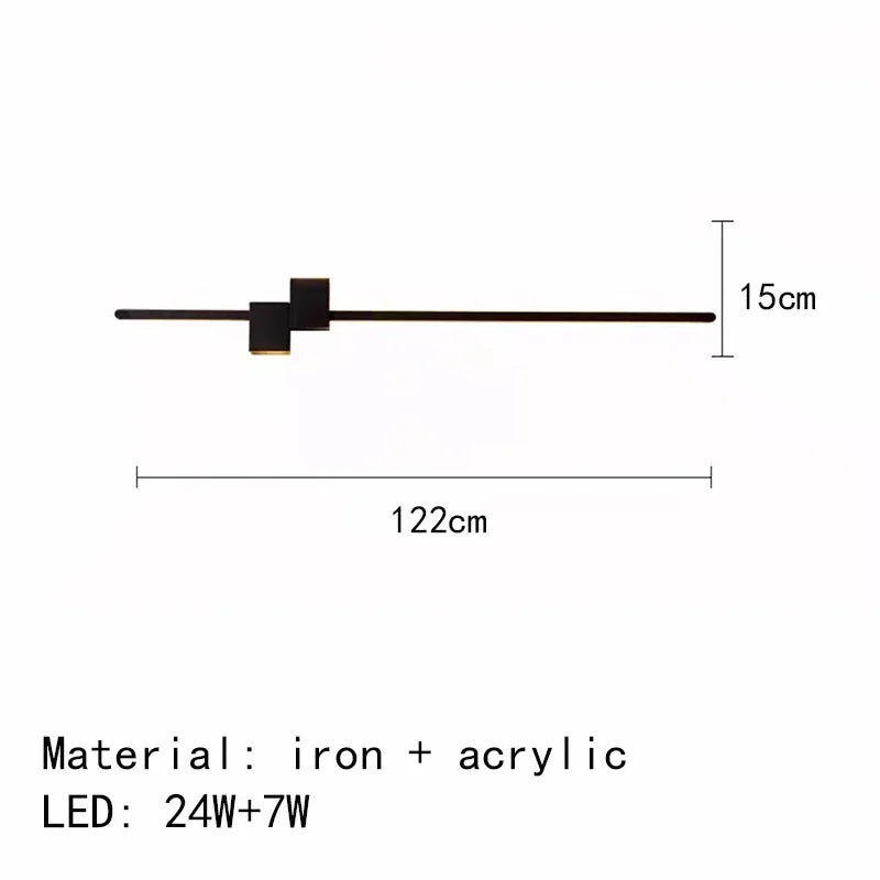 Nordic Lamp Minimalist LED Wall Lights Aluminium Living Room Bedroom Sconce Home Decor Art Design Free Collocation Dropshipping