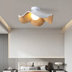 Lotus Leaf Restaurant Original Wood Grain Color Nordic Creative Flower Homestay Bar Japanese Wabi Sabi Wind Table Cellling Lamp
