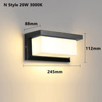 Led Outdoor Wall Light Waterproof IP65 Motion Sensor Outdoor Lighting Porch Lights Balcony Garden Lights Wall Lamp AC85-265V