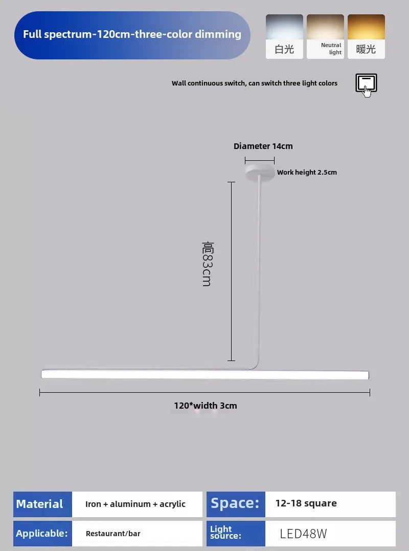 Modern Minimalist Line Led Chandeliers Lamp for Living Room Dining Room Bedroom Pendant Lights Tube Kitchen Room Decor Lighting