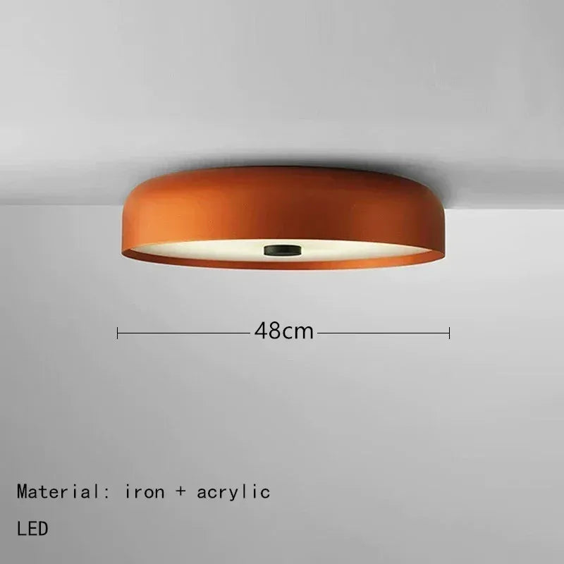 2025 Nordic round Ceiling Light Orange Minimalist Circle Lights for Kitchen Living Room Children'S Room Decor Hallway Aisle Lamp