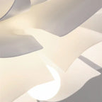 Modern Cream Style Lighting Creative Petal Bedroom Lamp Warm Master Bedroom Room Study Pendant Lamp