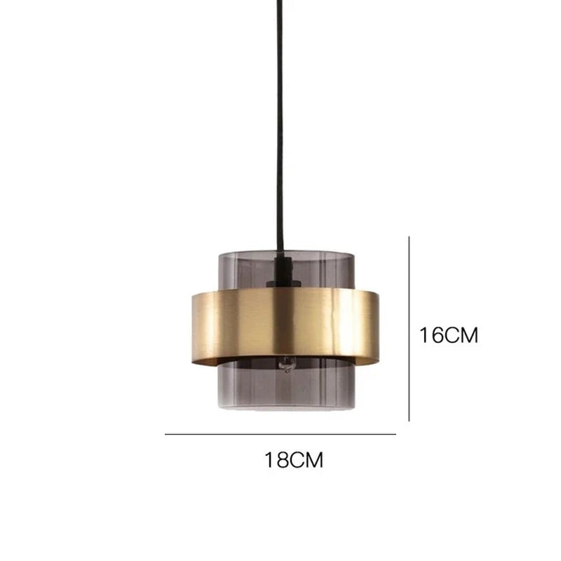 Nordic Restaurant Small Pendant Lights, Simple, Modern, Fashionable, Creative, Bedroom, Bedside, Cafe, Single-Head Glass Lamp
