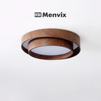 Nordic Walnut Wood LED Ceiling Chandelier for Living Dining Room Balcony Bedroom Lamp Home Decor Indoor Lighting Fixture