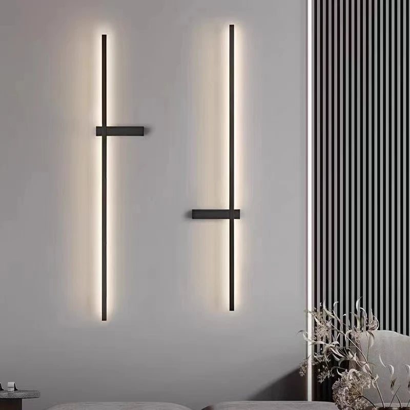 Nordic Lamp Minimalist LED Wall Lights Aluminium Living Room Bedroom Sconce Home Decor Art Design Free Collocation Dropshipping