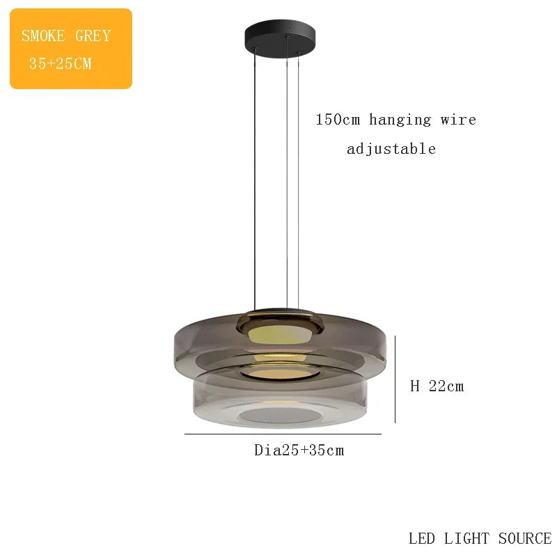 Italy Design Glass Pendant Lights Artistic Creative Modern LED Chandeliers Home Restaurant Cafe Decor Hanging Lamps