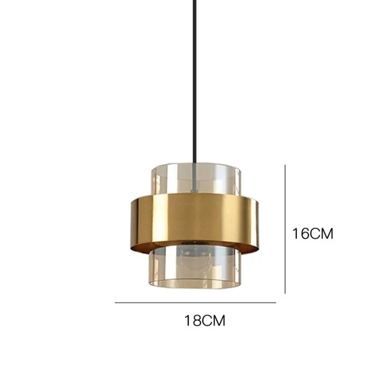 Nordic Restaurant Small Pendant Lights, Simple, Modern, Fashionable, Creative, Bedroom, Bedside, Cafe, Single-Head Glass Lamp