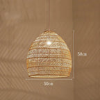 Hand Knitted Rattan Pendant Lamp Suspension Chandelier Ceiling Hanging Light Luminaire Loft Living Dining Room Home Decor