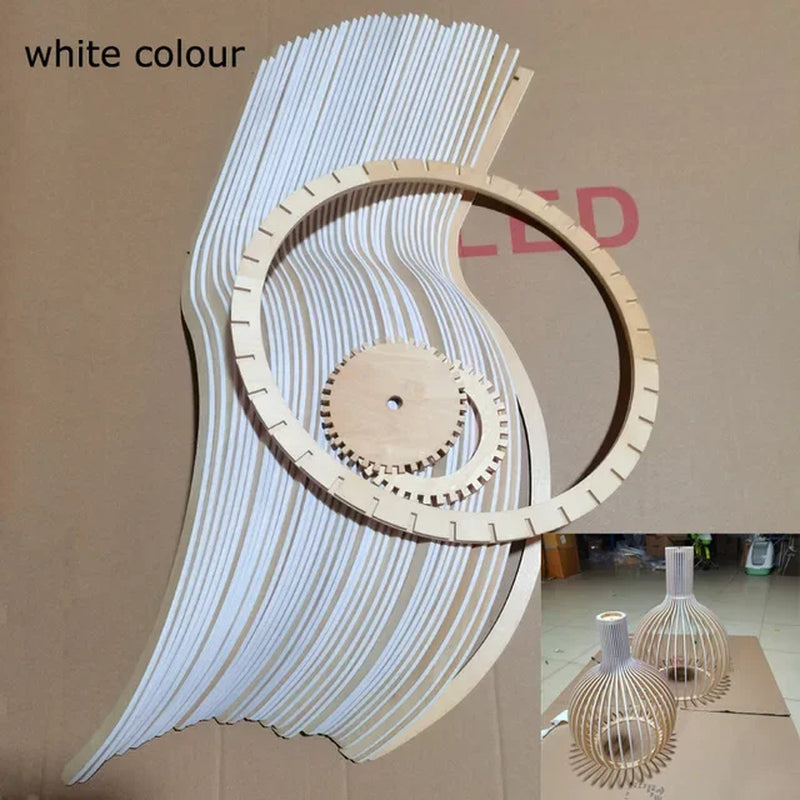 Modern Lighting Wooden Ceiling Hanging Light Nordic Natural Wood Pendant Lamp for Restaurant Hotel Villa Cafe Living Dining Room
