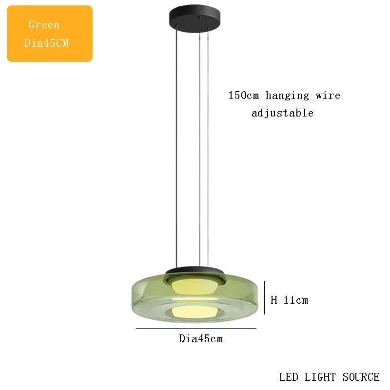 Italy Design Glass Pendant Lights Artistic Creative Modern LED Chandeliers Home Restaurant Cafe Decor Hanging Lamps