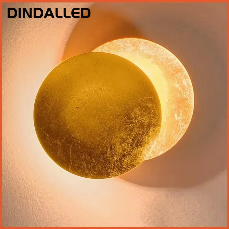 Eclipse-Shaped LED Wall Sconce Light for Bedroom Living Room Stair Hallway Bedside Indoor Modern Decorative Fixture