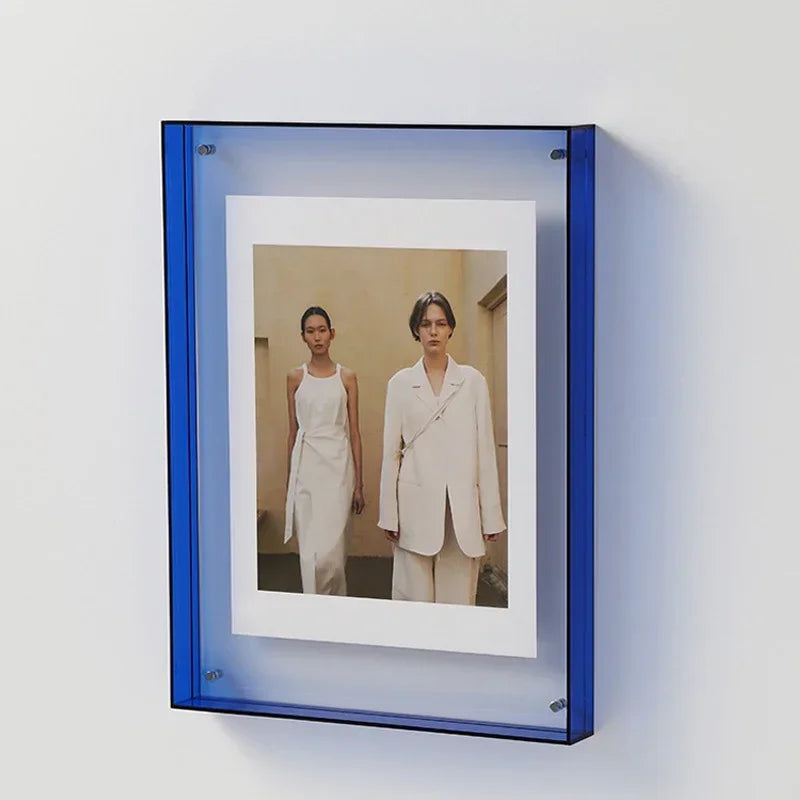 Ins Style Acrylic Photo Frame Colorful Picture Frame without Photos Transparent Table Wall Decoration Hall Bedroom