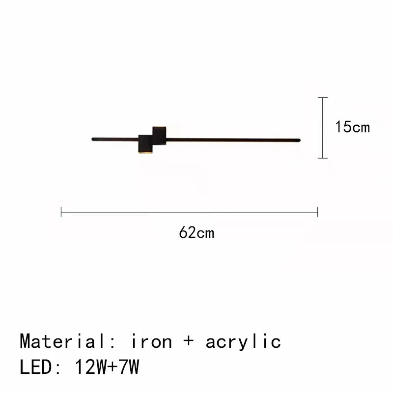Nordic Lamp Minimalist LED Wall Lights Aluminium Living Room Bedroom Sconce Home Decor Art Design Free Collocation Dropshipping