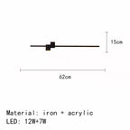 Nordic Lamp Minimalist LED Wall Lights Aluminium Living Room Bedroom Sconce Home Decor Art Design Free Collocation Dropshipping