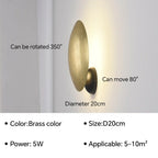 Eclipse-Shaped LED Wall Sconce Light for Bedroom Living Room Stair Hallway Bedside Indoor Modern Decorative Fixture